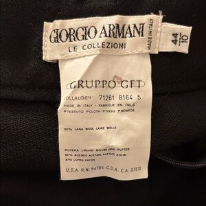 Giorgio Armani Black Wool Trousers